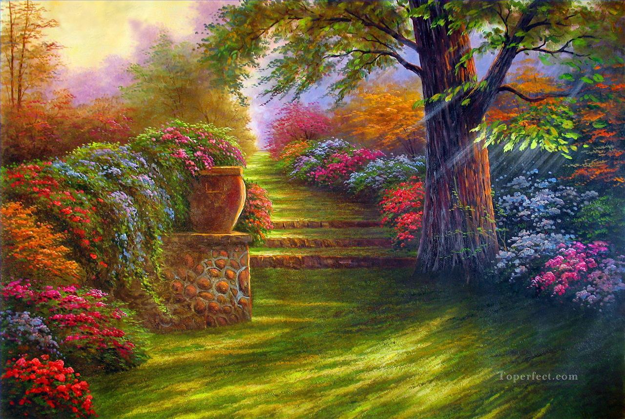 yxf049bE BT garden Oil Paintings